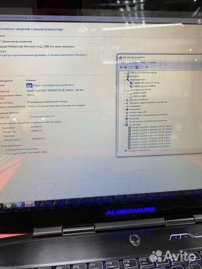 Ноутбук Dell alienware M17X