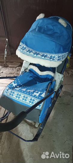 Детские санки коляска ника