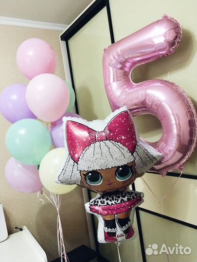 Шарики с гелием, цифры из шаров, оформление