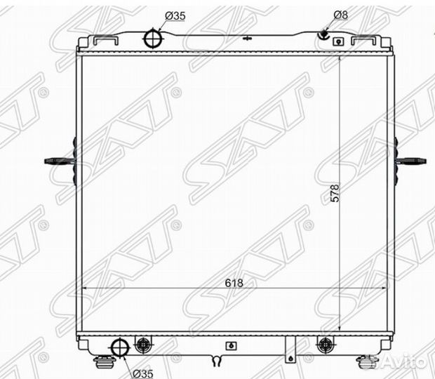 Радиатор Kia Sorento 02-09