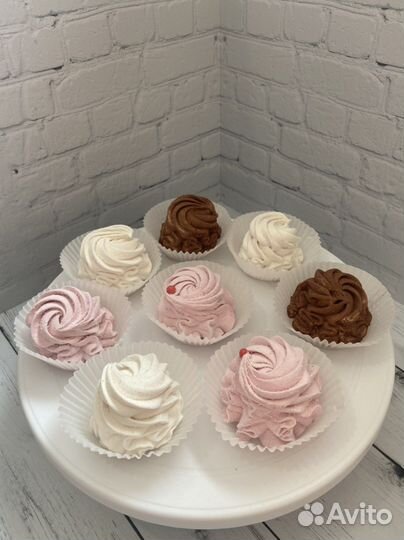 Домашний зефир, цветок в колбе, зефир в рожках