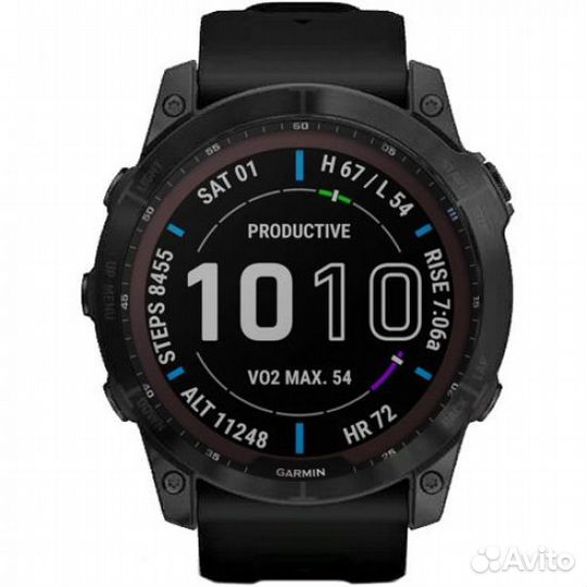Часы garmin fenix 7X sapphire solar титан черный