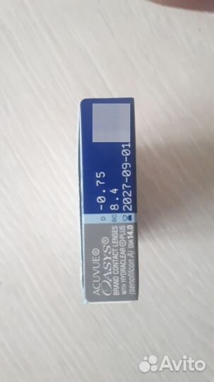 Линзы контактные acuvue oasys двухнедельные -0.75