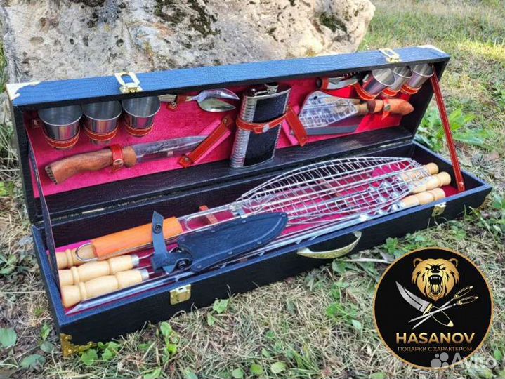 Шашлычный набор для пикника подарочный