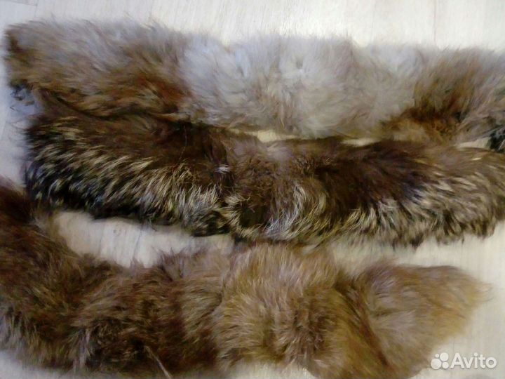 Воротники 5шт и 2 шапки из песца