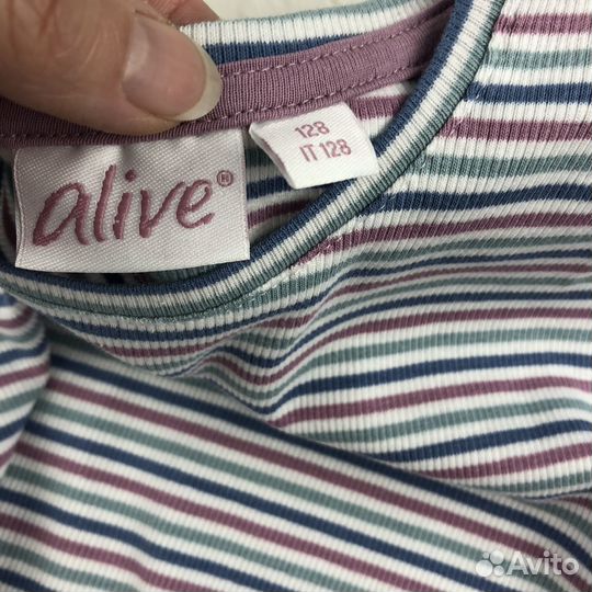 Лонгслив в рубчик для девочки 122 128 Германия