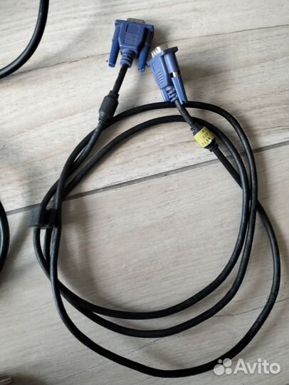 Шнур кабель сетевой и кабель для монитора