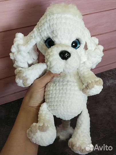 Вязаная игрушка собачка