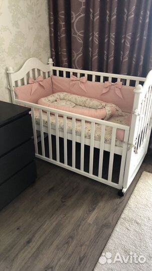 Бортики в кроватку, конверт на виписку, кокон