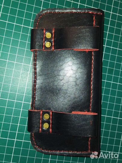Кожаный чехол для телефона ручная работа