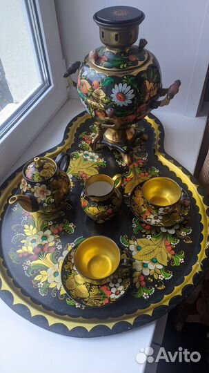 Самовар электрический расписной (хохлома)