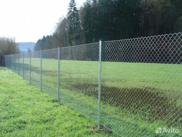 Забор из сетки рабица от производителя