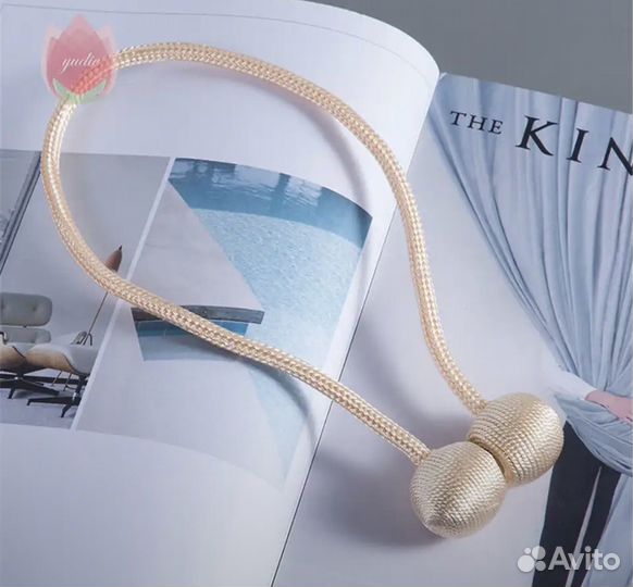 Магнитный держатель для штор, 2шт