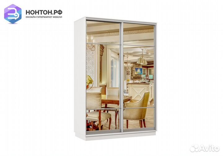 Шкаф-купе двухдверный Эридан белый