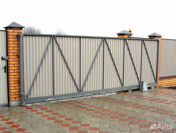 Откатные ворота с установкой