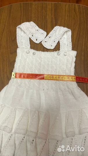 Белый сарафан ручной работы