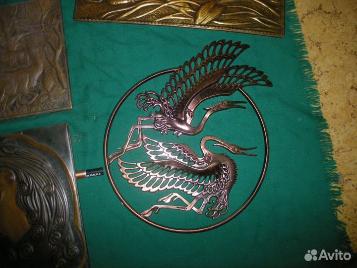 Чеканки панно барельефы СССР журавли самовывоз