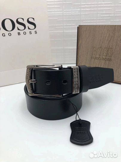 Кожаный ремень мужской в подарочной коробке