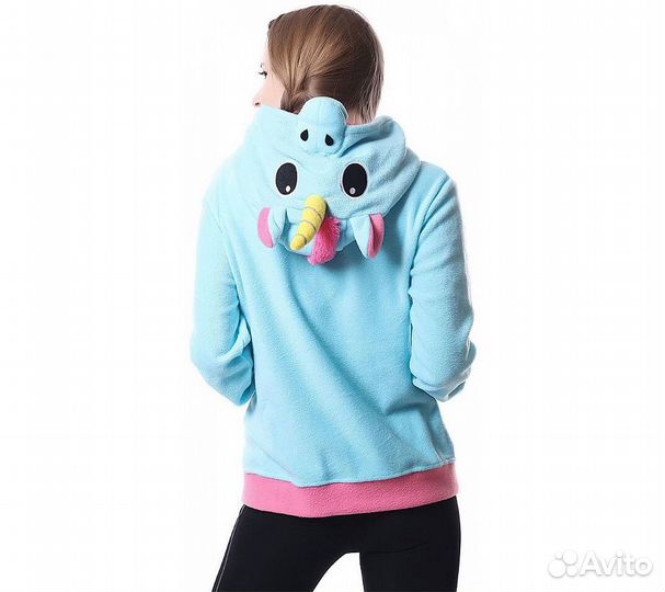 Толстовка Кигуруми FunFur Единорог Пегас Голубой S