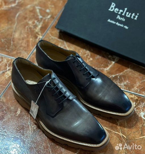 Размер 8 Новые Дерби Berluti Оригинал