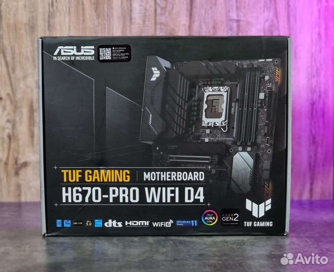 Материнская плата asus TUF gaming H670-PRO wifi D4