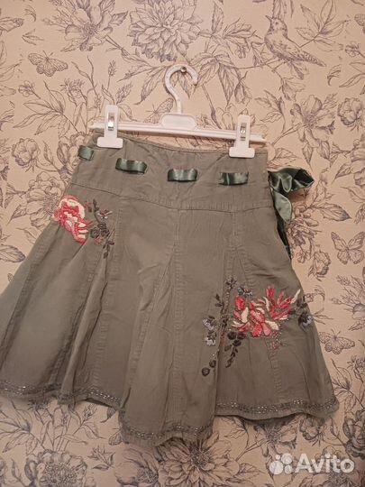Юбочка monsoon англия вышивка стразы 6 лет