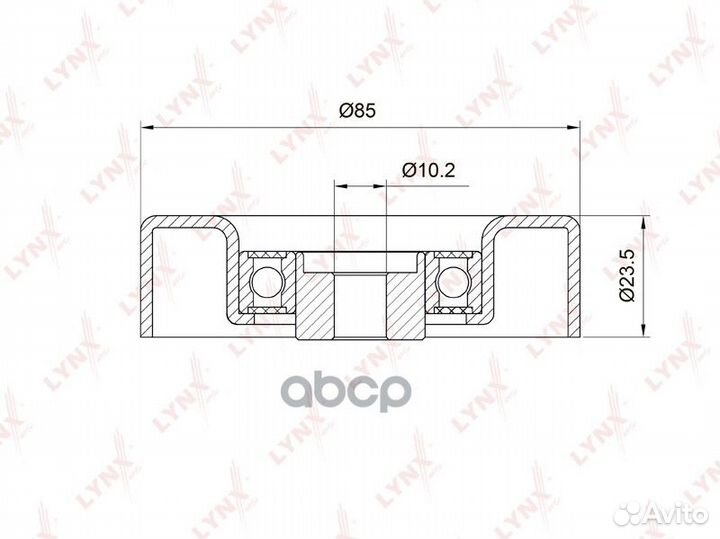 Ролик отклонит.поликлин.ремня PB-7030 lynxauto