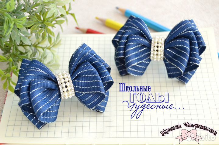 Бантики для школьниц, резинки для волос