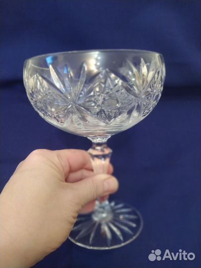 Ваза на ножке хрусталь