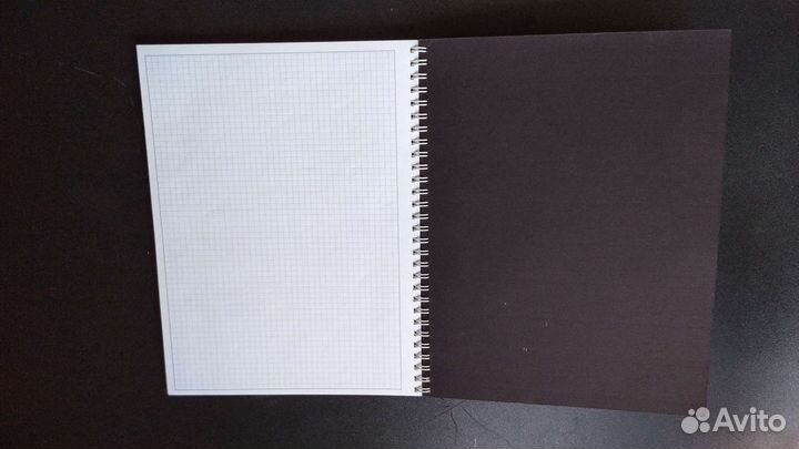 Тетрадь золотая 24*19 см, 48 листов, пружина