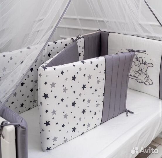 Комплект детского постельного белья с бортами