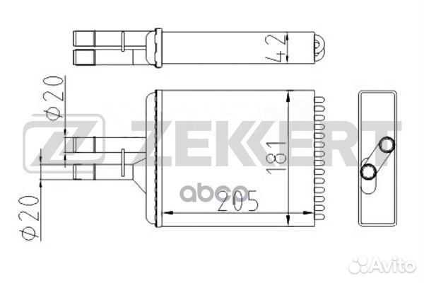 Радиатор отоп. Opel Vectra B 95- mk-5077 Zekkert