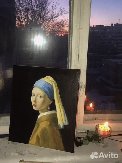 «Девушка с жемчужной сережкой» Вермеер копия