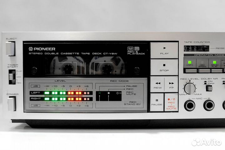 Двухкассетная Дека Pioneer CT-Y8W, 1983г