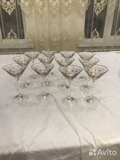 Хрустальные фужеры 12 шт