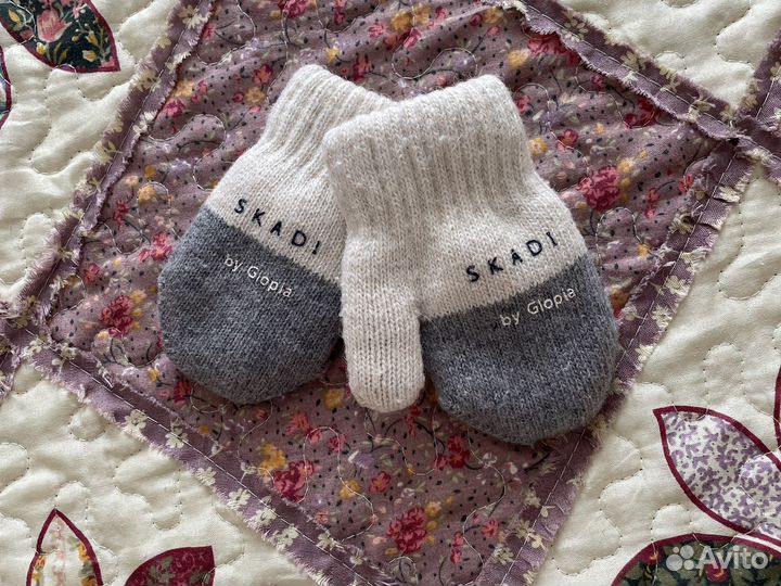 Варежки зимние детские на 1 год