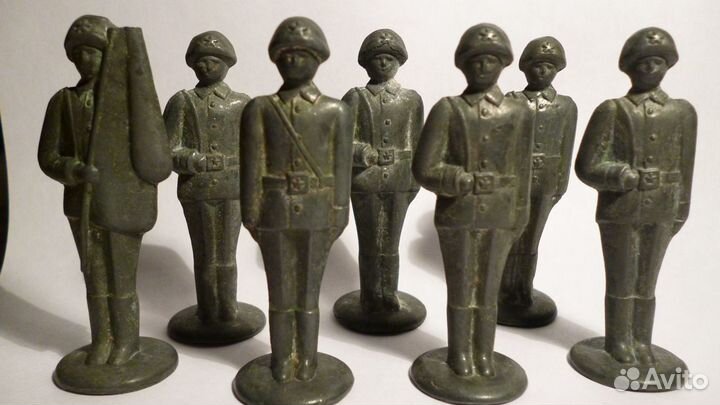 Солдатики металлические, набор из 7 штук, СССР