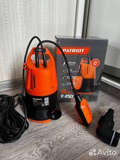 Дренажный насос Patriot 450Вт новый