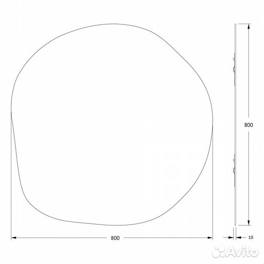 Зеркало Evoform Яркая Кромка арт. 0328