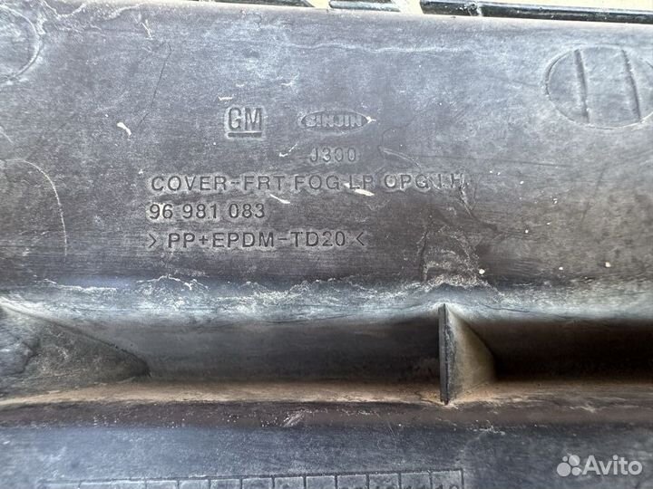 Заглушка птф левая Chevrolet Cruze 1 до Рестайл