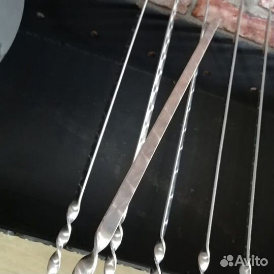 Шампур с деревянной ручкой новый (шампура) 40-55см