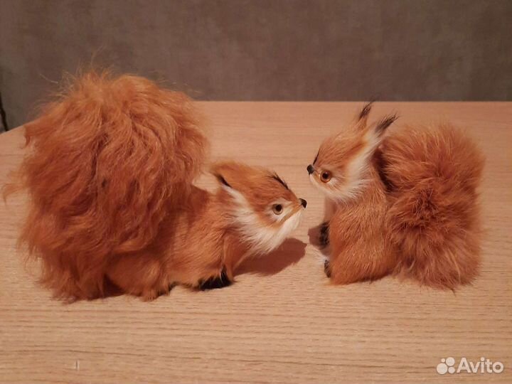 Белочки из натурального меха