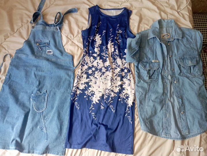 Джинсы, платье, кастюм летний 46, 48