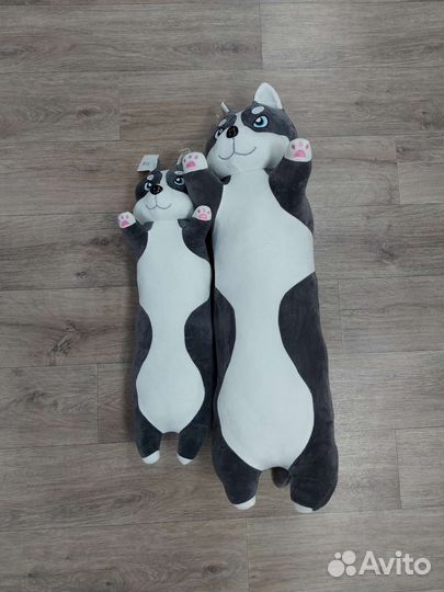 Мягкая игрушка собака хаски батон