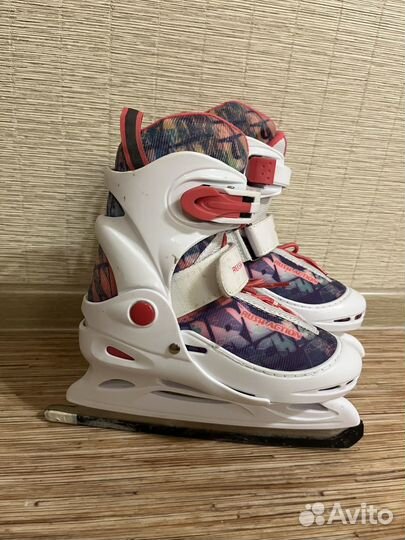 Коньки для девочки раздвижные 30 33 размер и чехлы