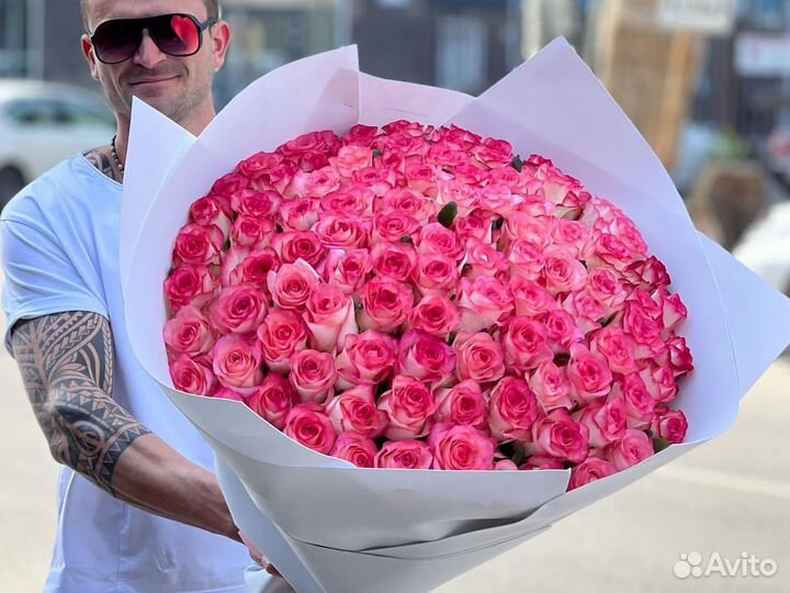 101 роза Букеты 15 25 35 51 101 201 Роза Доставка