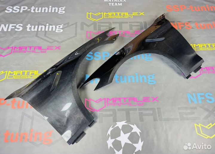 Карбоновые крылья BMW M5 F90 OEM стиль широкие