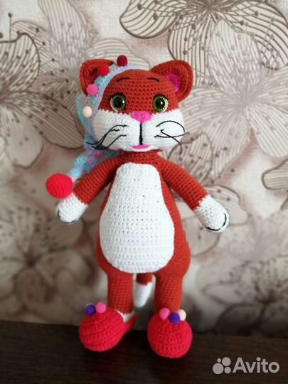 Котик, игрушка, ручной работы