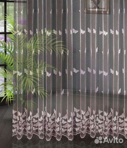 Тюль бабочки двойного цвета, перышки