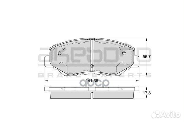 Колодки тормозные перед honda CR-V RD5/accord C